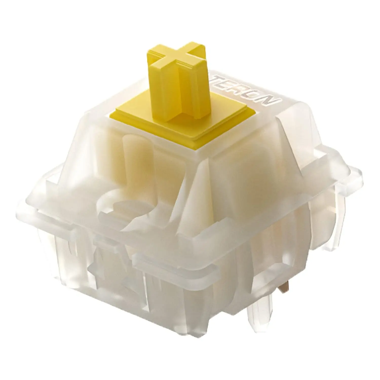 GATERON Milky Yellow Pro 5-Pin Pre-Lubed Linear RGB LED Light Keyboard Switches - KS-3X1 for MX Mechanical Gaming Keyboards, Nylon & Steel Durable High-Performance Gaming Accessories (35PCS)