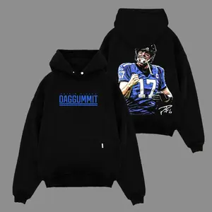 Philip Rivers 17 'Dadgummit' For Colts Nation Cotton Hoodie Sweatshirt T-Shirt (Made In US), Indy Blue Crew Outfit, Blue & White Nation Game Day Outfits, Gift For Football Fans, Football Graphic Hoodie