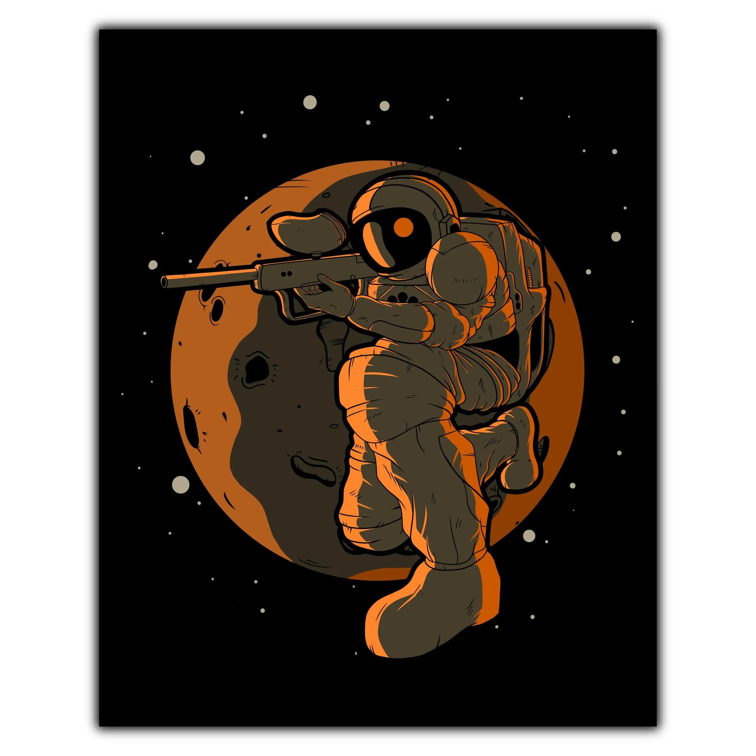 Paintball Astronaut Outer Space Spaceman 8"x10" Wall Art Print