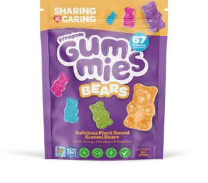 Freedom Gummy Bears - Allergy-Free, Halal Certified, Kosher, PKU Suitable, 170g, Mouthwatering Flavor with Citrus and Strawberry Senses - Snack, Candy