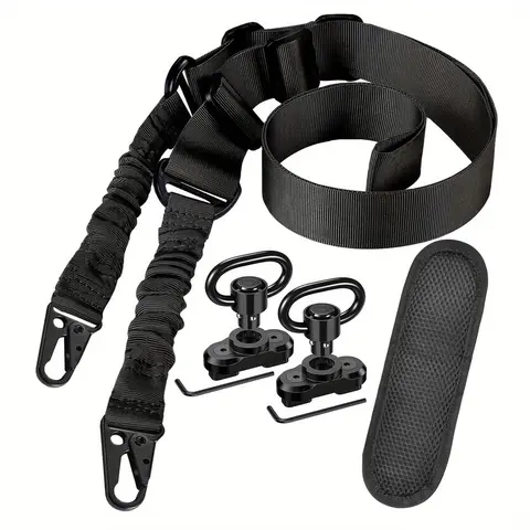 LUCIERNAGA 2-Point Traditional Sling - Unisex Premium Climbing Gear, Adjustable Buckle Shoulder Strap for MOLLE Compatible Bags, Steady 2-Point Carry Camping Outdoor Sport Accessory