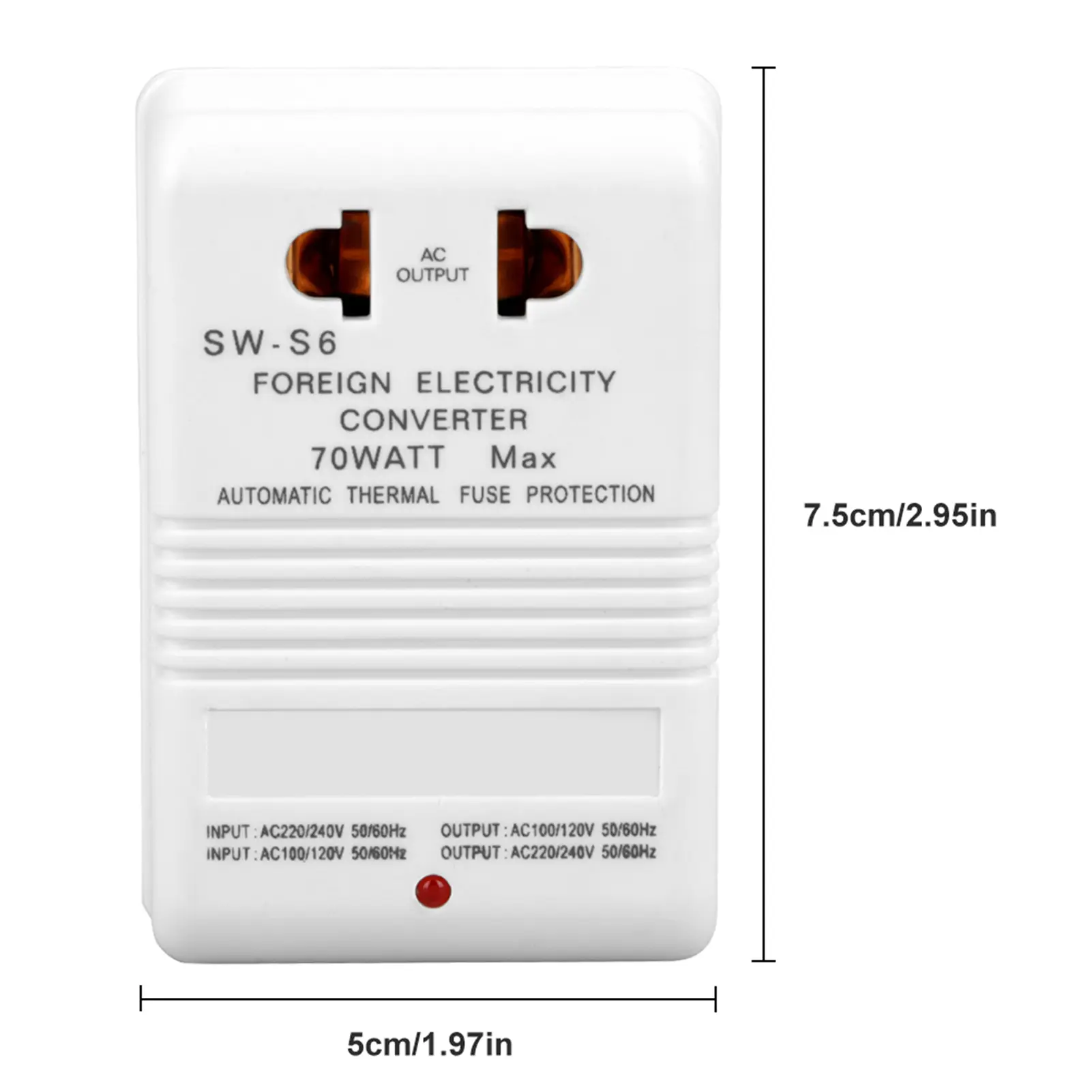 70W / to / StepUp&amp;Down Voltage Converter Transformer (CN Standard Plug)