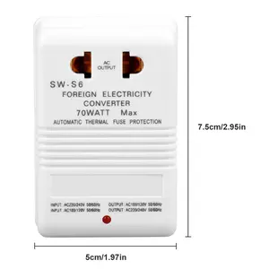 70W / to / StepUp&amp;Down Voltage Converter Transformer (CN Standard Plug)