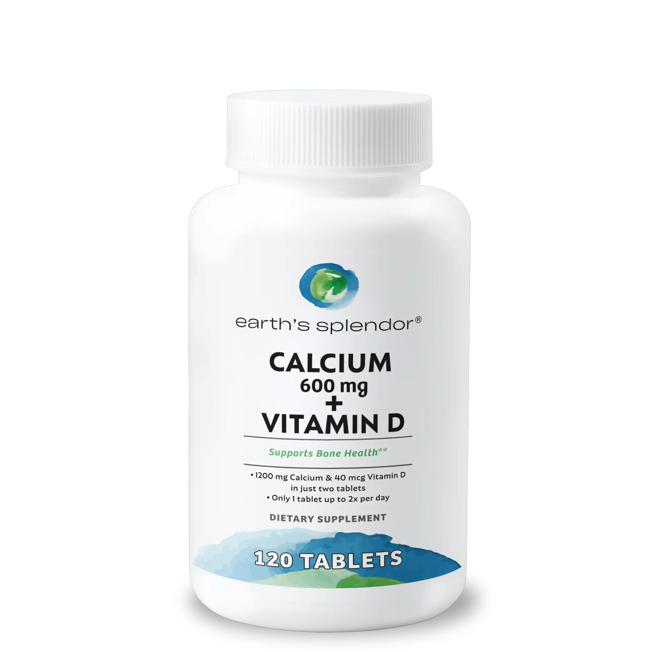 Calcium & Vitamin D Tablets, Supportive Supplement for Bone Health