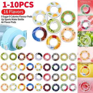 3 or 7 fruit pods, for water bottle stains, sugar-free, calorie-free, various fruit aroma rings, cup accessory, Flavored Bottle Caps, Drinking Gadgets