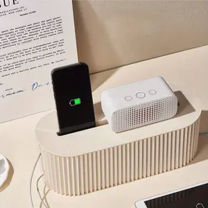 Wire Organizer Box, Holds Power Strips, Chargers, Cables, Dustproof, Shockproof, Fits Desktop, Bedroom, Study Room, Sleek Design