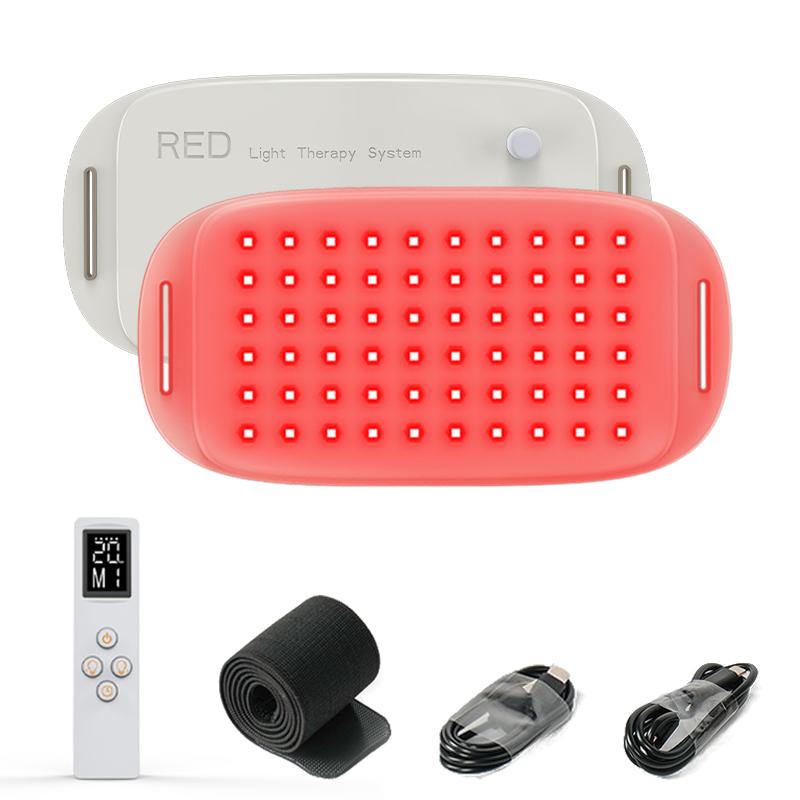 Zerelux Red Light Therapy Belt - Red and Infrared Red Light Therapy, suitable for body, back, and shoulder pain -660nm and 850nm near-infrared heating pads - adjustable and portable, helpful for health and relaxation