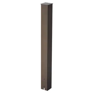 VEVOR Steel Mailbox Post, 43x4x4 Inches Weatherproof In-Ground Mounting Stand, Powder-Coated Heavy-Duty Metal Post Sleeve Kit, Easy Install Mailbox Accessory for Residential Curbside Use, Bronze