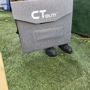 Holiday Haul CTOLITY SP400 400W Foldable Solar Panel 41V 10A for Outdoor Camping RV Power Station with 8F Bracket & 22% Efficiency Folding