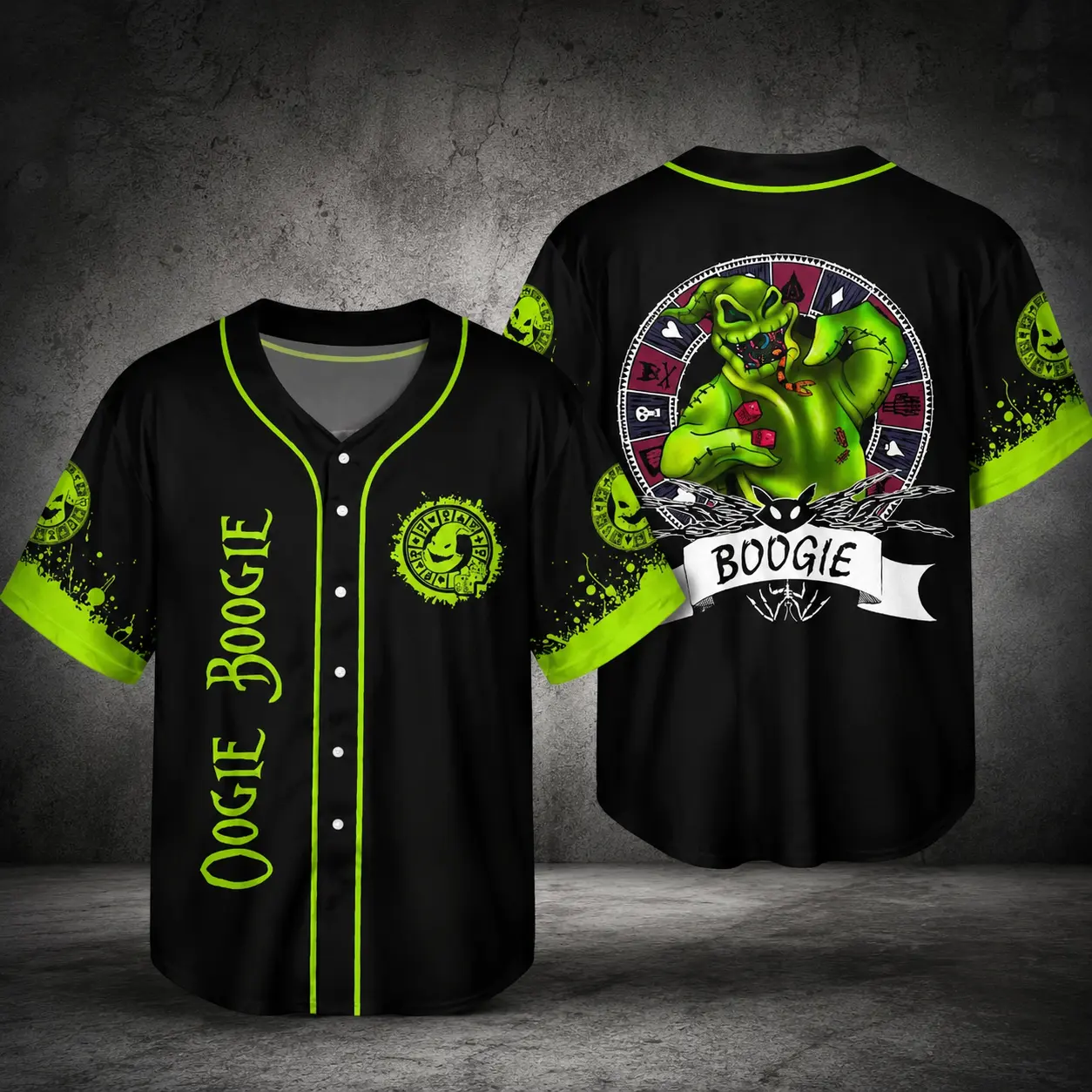 Nightmare Monster Baseball Jersey – Horror Halloween Button Up Shirt, Spooky Character Fan Apparel, Unisex S-5XL
