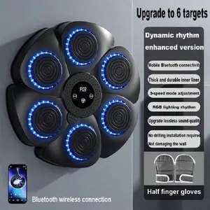 1pc Portable Smart Music Boxing Punch Target, Bluetooth Smart Boxing Training Pad, Wall-Mounted Electronic Boxing Practice Mat For Home Workout, With Adult boxing gloves and children's boxing gloves