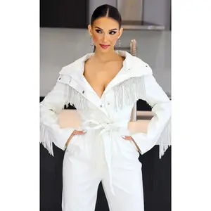 New Year Rodeo Party Jumpsuit White