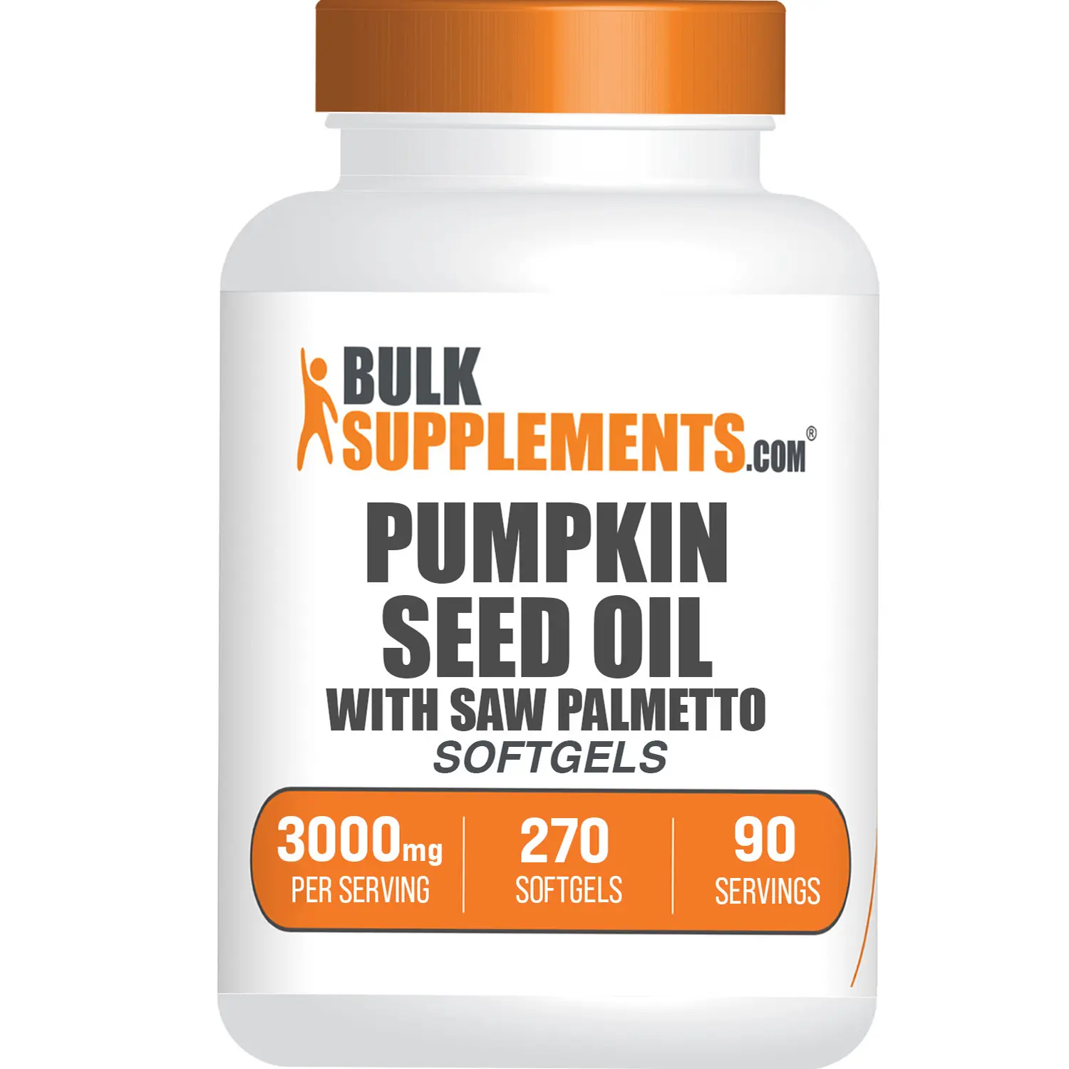 BulkSupplements Pumpkin Seed Oil with Saw Palmetto Softgels - 3000mg per Serving (270 Softgels - 90 Servings))