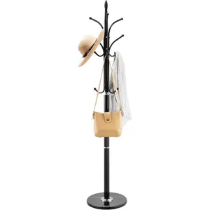 VEVOR Freestanding Coat Rack, Metal Coats Rack Stand with Umbrella Holder, Stable Marble Base 14 Hooks, Hall Coat Tree for Entryway, Bedroom, Living Room, Stylish Coats Hanger for Hats, Scarves, BagVEVOR Super Brand Day