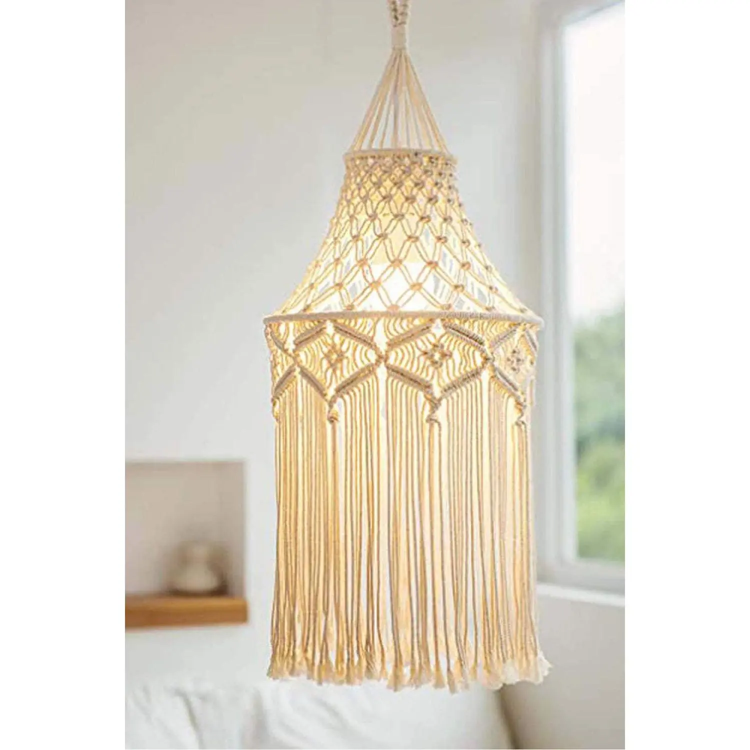 Macrame Hanging Lampshade