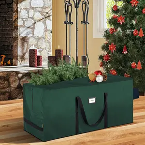 7.5/9 ft Christmas Tree Storage Bag, Heavy Duty Extra Large Artificial Christmas Tree Bag with Reinforced Handles and Dual Zippers Wide Opening and Compact Off-Season Storage