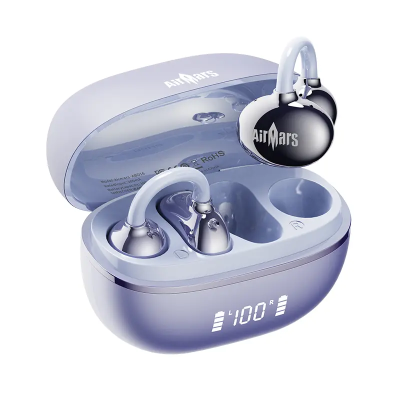 Airmars ABO16 Open-Wearable Stereo True Bluetooth Wireless Earbuds, 28-Hour Battery Life, 360 Surround Sound, Comfortable with iPhone & Android