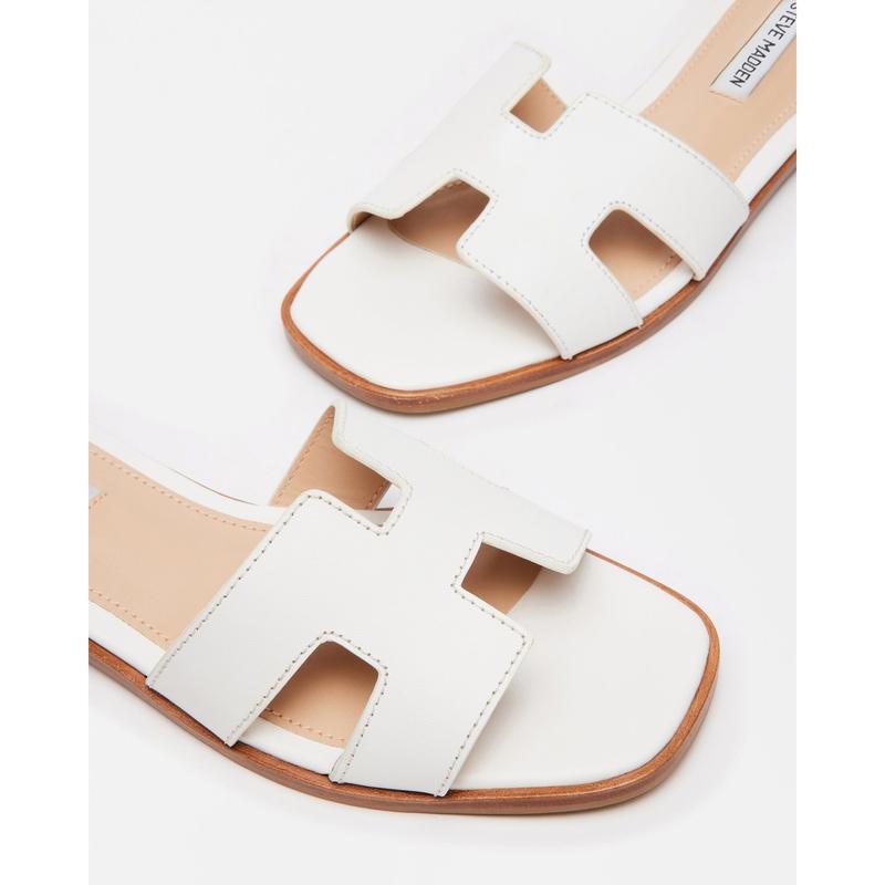 Steve Madden HADYN WHITE LEATHER Sandals