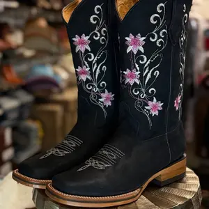 Tania | Women’s Square Toe Boots (Black)