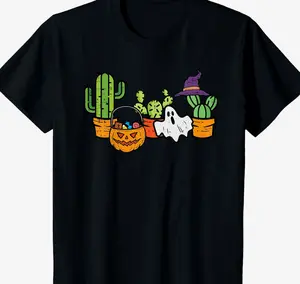 Halloween Cactus Succulent Plant Costume Men Women Kids Girl T-Shirt E2J