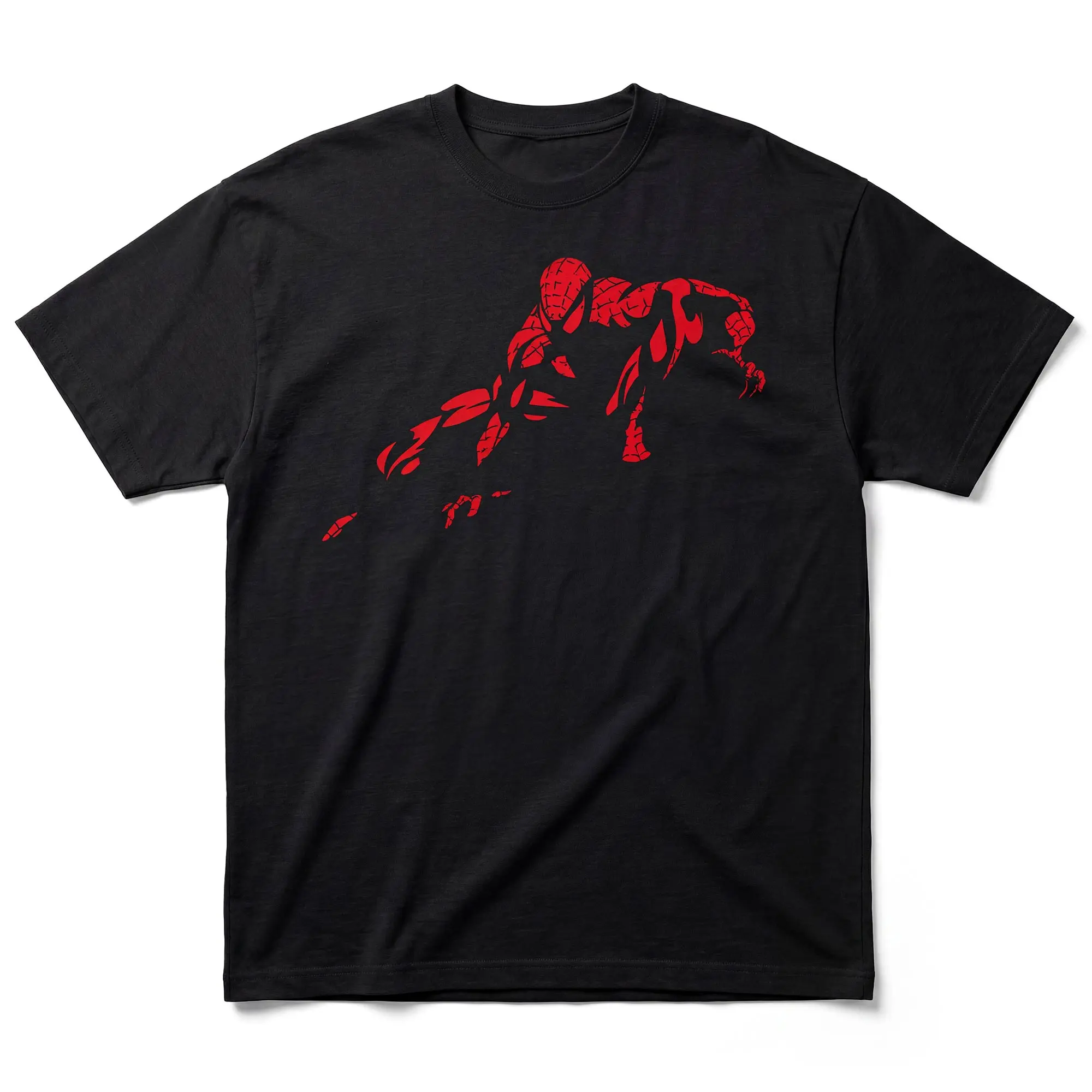 Vintage Red Shadow Hero Graphic Tee Unisex Soft Cotton Multiple Sizes Crew Neck Short Sleeve Retro Comic Character Streetwear Casual Top Classic Fan Apparel Ideal Gift For Superhero Lovers Men Women Daily Outfit