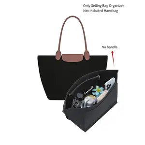 Handbag Organizer Insert, Large Purse Bag Organizer for Foldable Handle bag, Compatible with Large Tote Handbags, Purse Insert for other handbags, Purse Organizer Liner Perfectly compatible with Large Handbags or Tote Bag, Zipper Organizer
