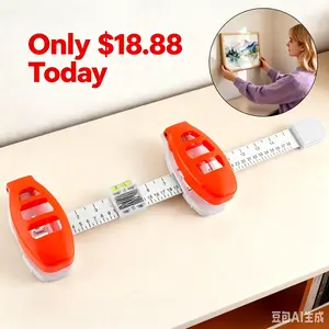 Professional Picture Hanging Tool with Level and Ruler - Multifunctional Picture Hanger & Frame Alignment Kit for Home Wall Decor, Easy to Use & Precise Placement
