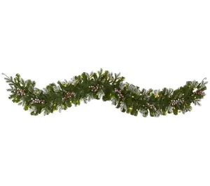 Nearly Natural 6-ft Snow Tipped Christmas Garla nd