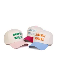 Unisex I Love Hot Gingers Baseball Cap, Adjustable Sun Protection Hat, Casual Fitted Outdoor Travel Beach Vacation Headwear