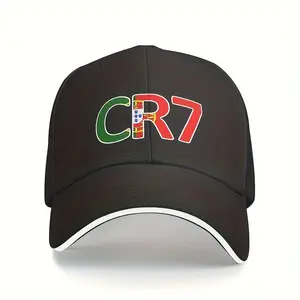 Portugal Flag CR7 Soccer Baseball Cap, Classic Print Street Fashion Unisex All-Season Trendy Accessory