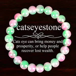 1pc GADASLUY Pink And Purple Cat's Eye Bracelet Symbolizing Prosperity Perfect for Daily Wear Ideal Jewelry Gift for Women