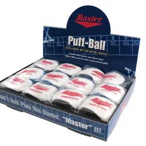 Master Puff-Ball by Master - Box of 12 Fun Functional Sponges for Better Grip and Moisture Control in Assorted Colors