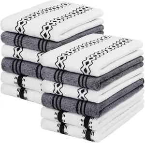 Microfiber Cleaning Cloth, Kitchen Towels 12 Pack, Lint Free, Scratch-Free, Highly Absorbent, Reusable Dish Towels for Kitchen and Household