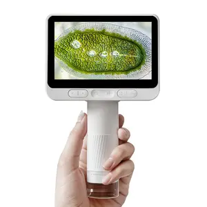 Digital Microscope With 4 Inch Screen  1080p Hd 1600x Portable Handheld 8g Card For Scientific Experiment