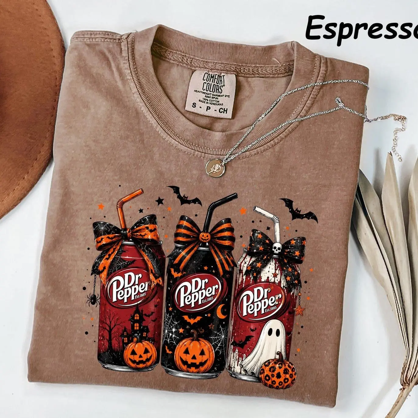 Comfort Colors Dr Pepper Coquette Halloween Shirt, Spooky Soda Lover Tee, Fall Season Shirt