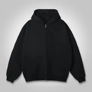 Essential Solid Color Pocket Zip Up Hoodie,  Cotton Zip Up Hoodie, Retro Unisex Heavy Cotton Zip Hoodie, Gift For Him, Gift For Her, Streetwear Y2K Top