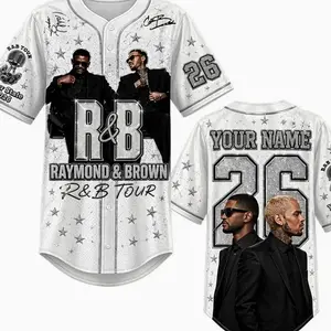 [Custom Name] Brown and U Raymon and Brown R&B Tour Fan Edition Baseball Jersey – 2026 Tour Inspired Streetwear Shirt