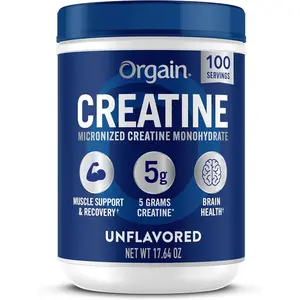 Micronized Creatine Monohydrate Powder – Muscle Growth, Post Workout Recovery & Brain Support – Unflavored, Vegan, No Artificial Additives – 100 Servings