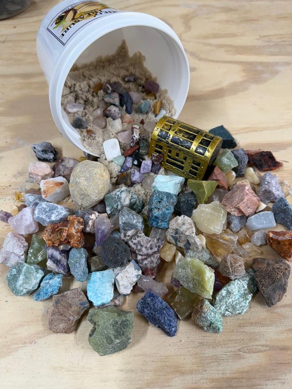 THE MINI MINER - QUART SIZED NATURAL CRYSTAL RAW STONE MINING BUCKET