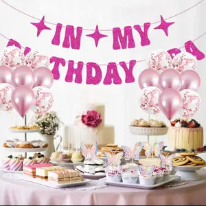 1set in My Thirties Era Glitter Banner, Glitter Rose Red/Sliver/Golden/Colourful 30th Birthday Party Decorations Banner