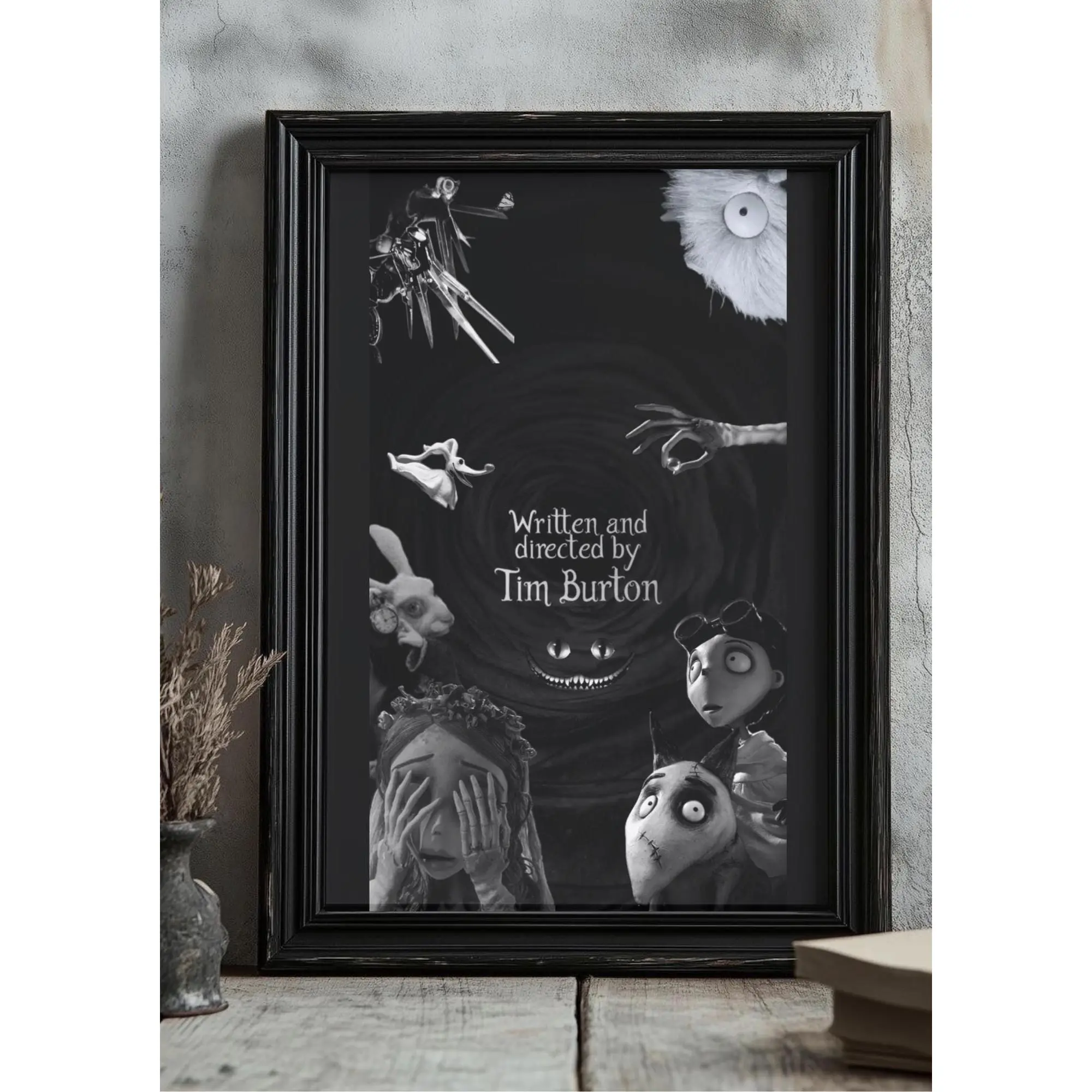 Tim Burton Characters Iconic Gothic Poster Artistic Decor Photo Print