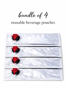 4 Reusable Beverage Pouches