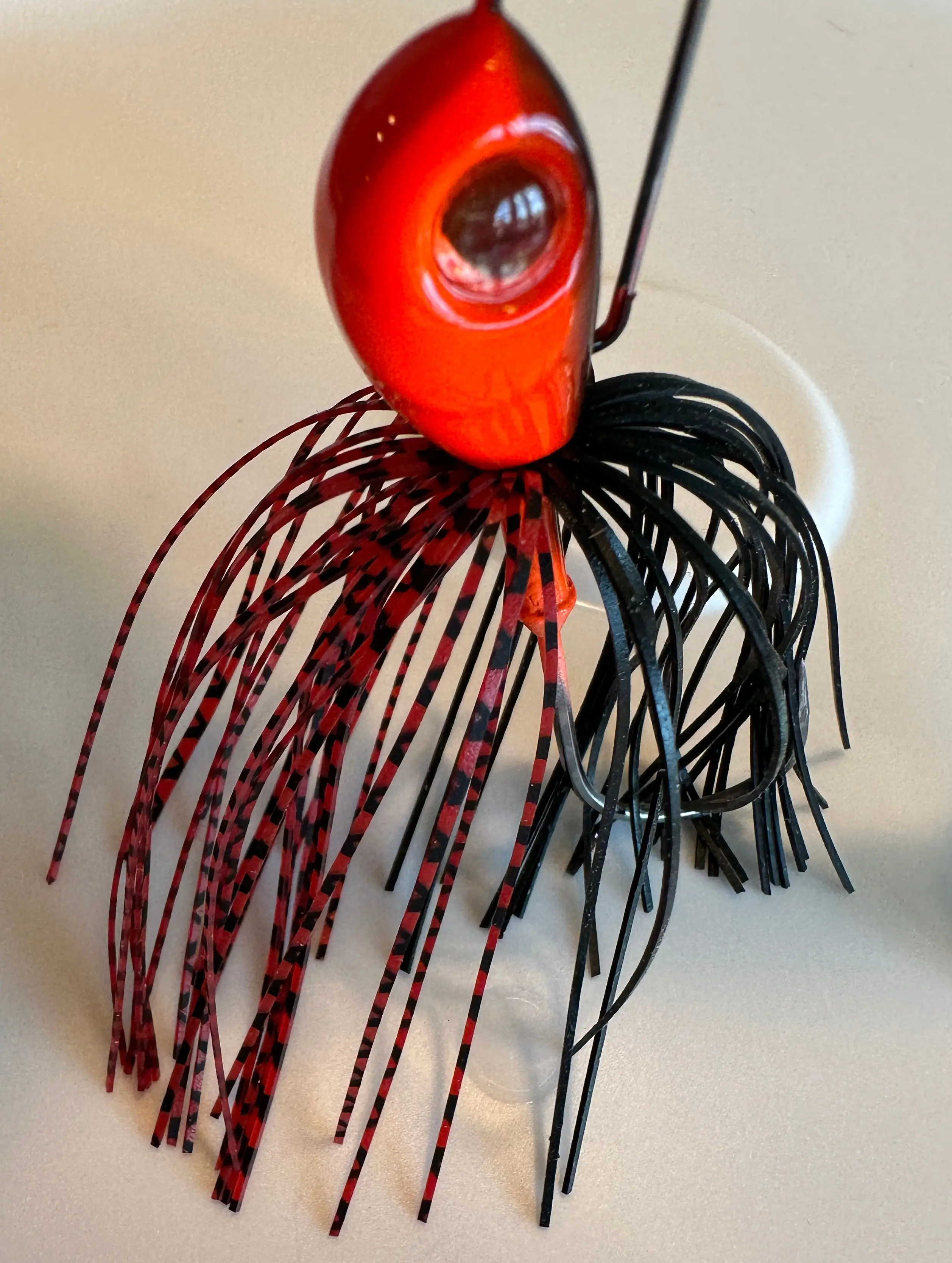 Mustad Arm Lock Spinnerbait 3/4 oz Black Orange Dual Frame Bass Lure