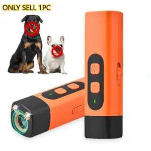 Professional Sonic Emitters Dog Training Tool Dog Bark Deterrent Device with LED Flashlight, 30ft Range Anti Bark Barking Dog Silencer,Rechargeable Portable dog barking stopper