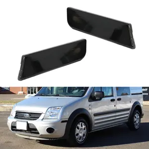 2pcs Smoke Lens Front Bumper Side Marker lamps Lights For 2010 2011 2012 2013 Ford Transit Connect,Replace OEM 9T1Z-15A201-B; 9T1Z-15A201-C