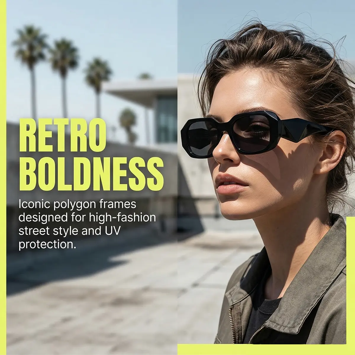 Plastic Frame Rectangular Sunglasses with UV Protection Rectangular Polarized Uv Protection Sunglasses For Men on Luulla main image 3