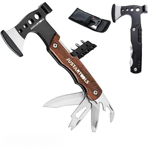 Multifunctional Folding Axe-Hammer for Outdoor Camping Survival Portable Fire Axe with Knife and Pliers Emergency Equipment