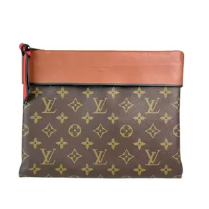 Pre-owned Louis Vuitton Leather Clutches & Wristlets Poche Toilette Monogram Canvas Clutch