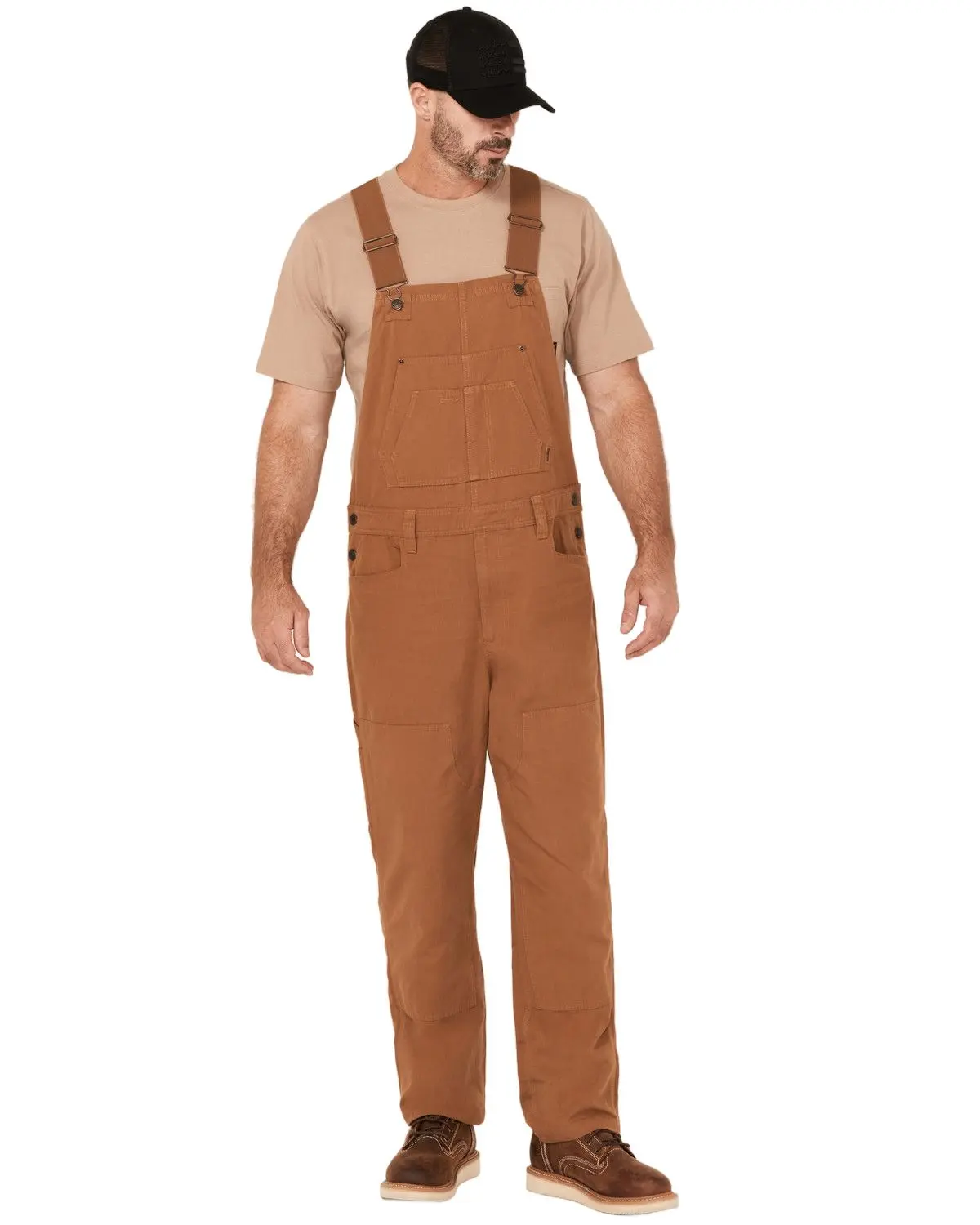 Lucky Brand Workwear Men's Men'S Broken Canvas Bib Overalls - Lwm243404-Brn