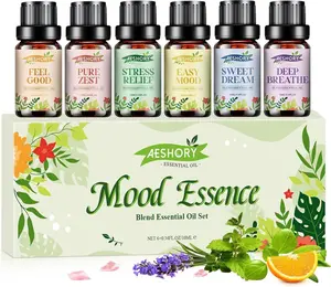 tial Oils Set - 6Pcs*10ML Aromatherapy Essential Oil Kit for Diffuser, Humidifier, Aromatherapy, Massage, Soap, Candle Making (10mL) Healthcare Wellness Ideal for Birthday, Thanksgiving, Christmas Gifts